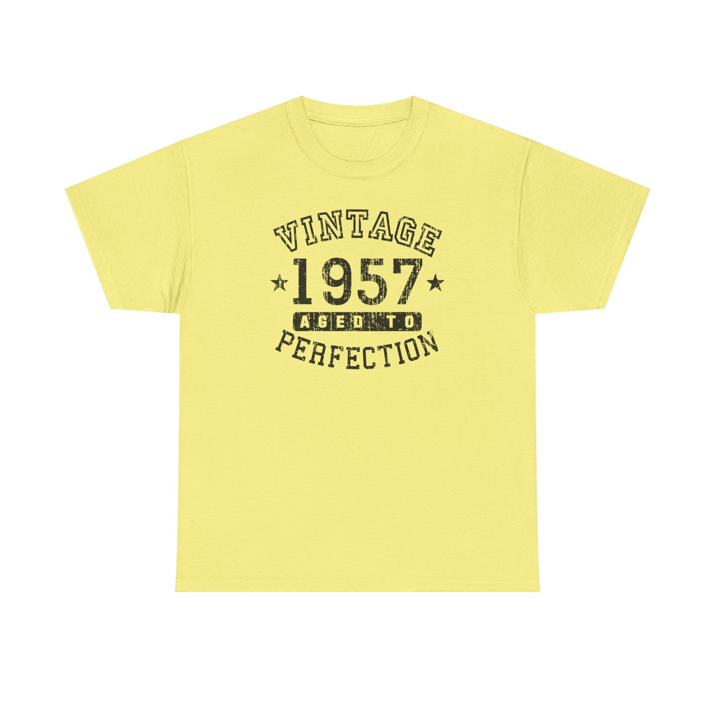 1957 - Adult Unisex Vintage Birth Year Aged To Perfection Birthday T-Shirt