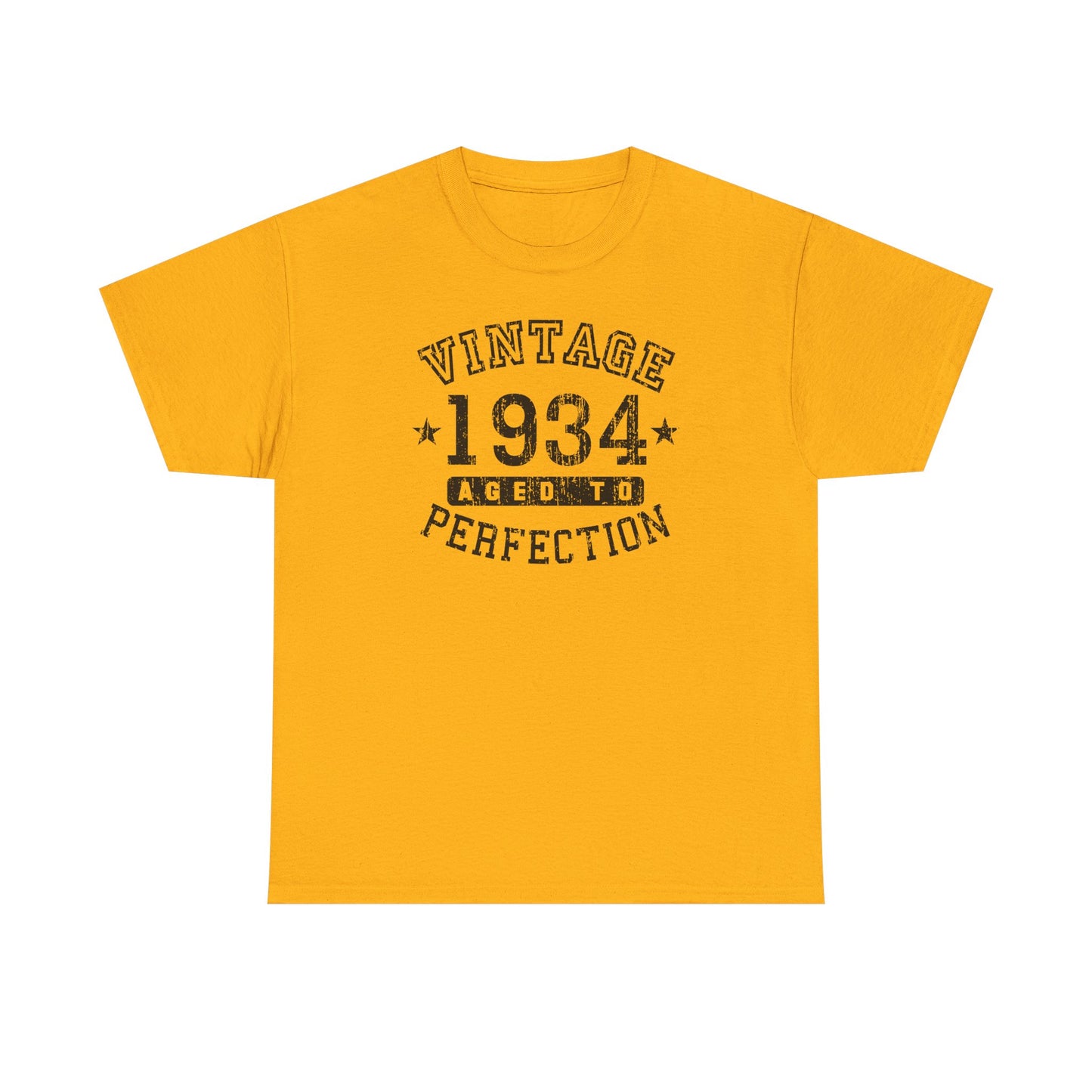 1934 - Adult Unisex Vintage Birth Year Aged To Perfection Birthday T-Shirt