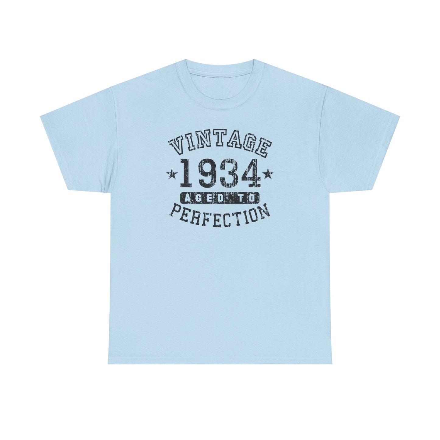 1934 - Adult Unisex Vintage Birth Year Aged To Perfection Birthday T-Shirt