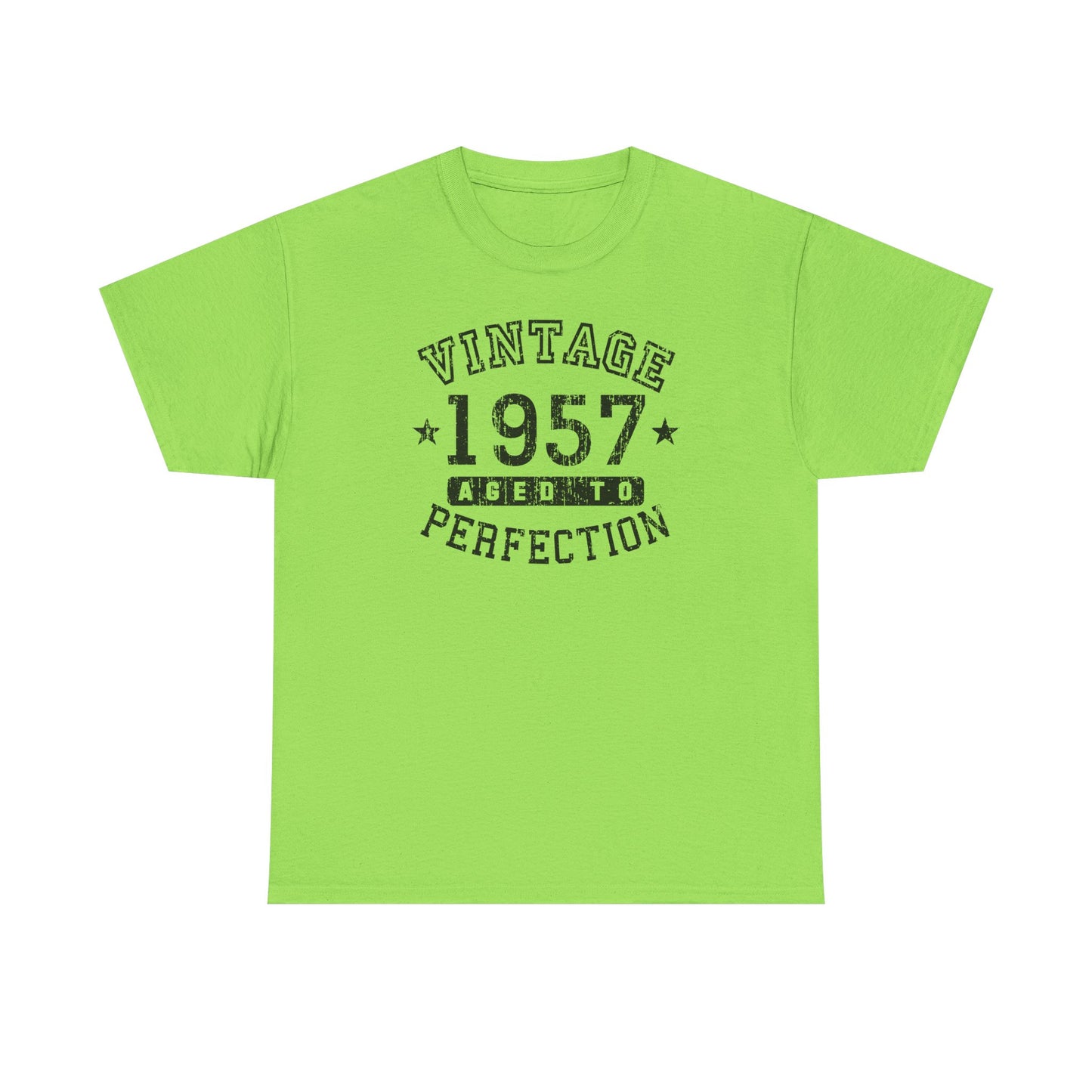 1957 - Adult Unisex Vintage Birth Year Aged To Perfection Birthday T-Shirt