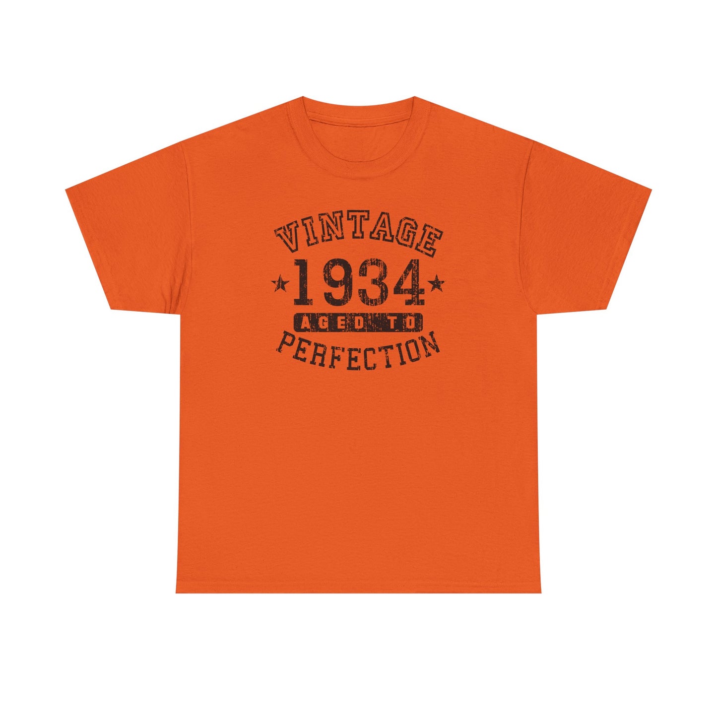 1934 - Adult Unisex Vintage Birth Year Aged To Perfection Birthday T-Shirt