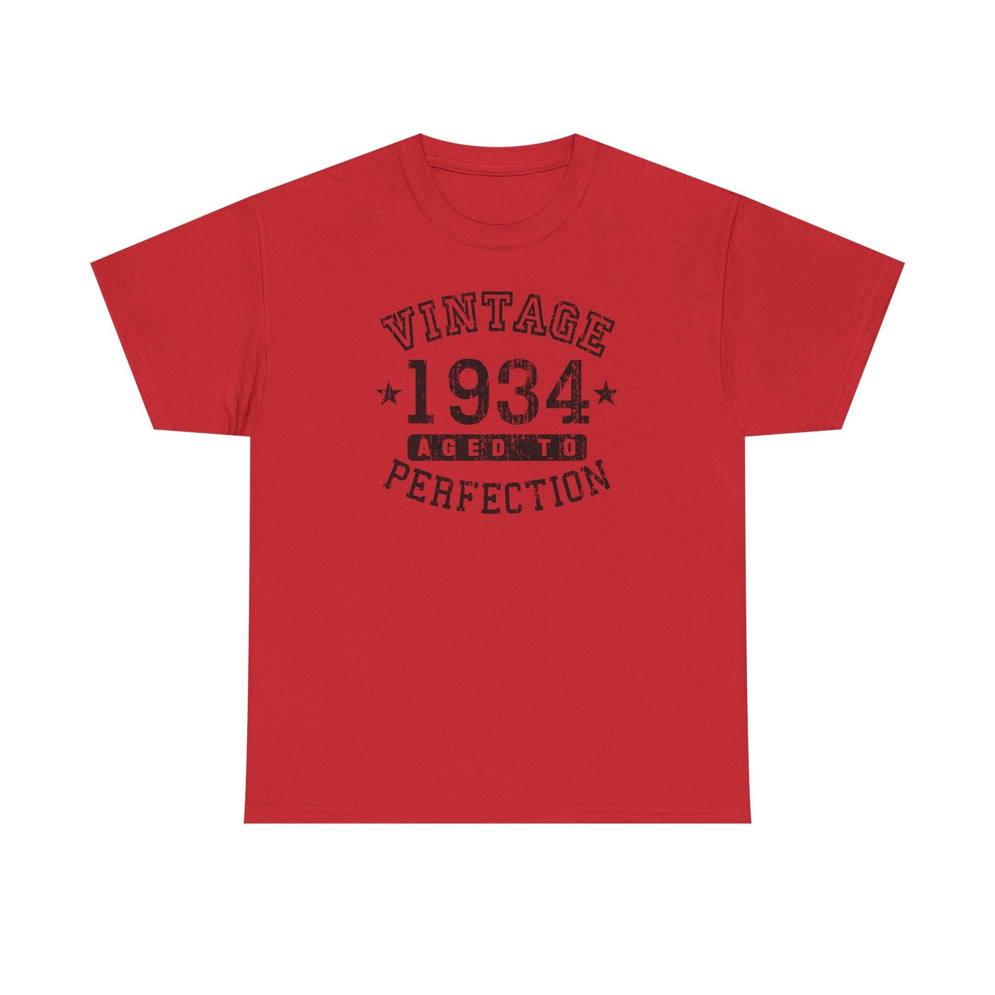 1934 - Adult Unisex Vintage Birth Year Aged To Perfection Birthday T-Shirt