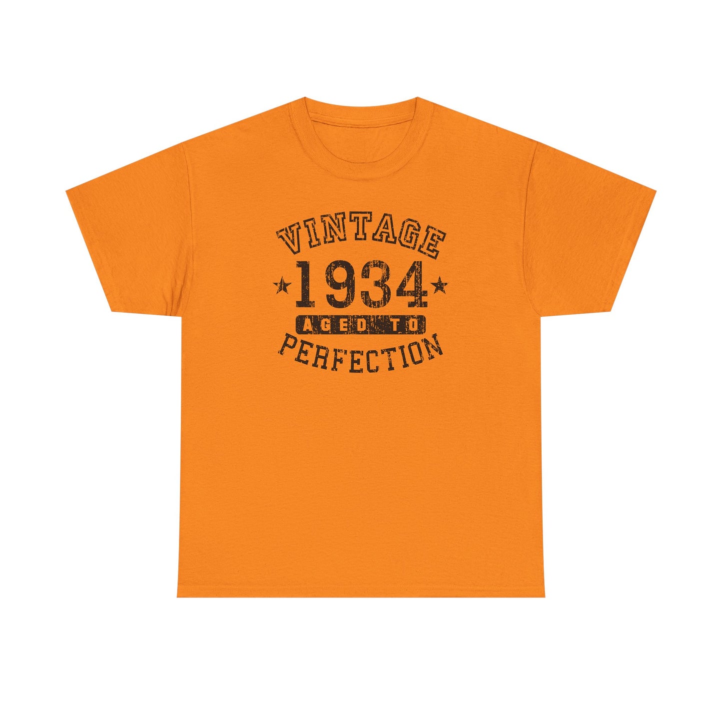 1934 - Adult Unisex Vintage Birth Year Aged To Perfection Birthday T-Shirt