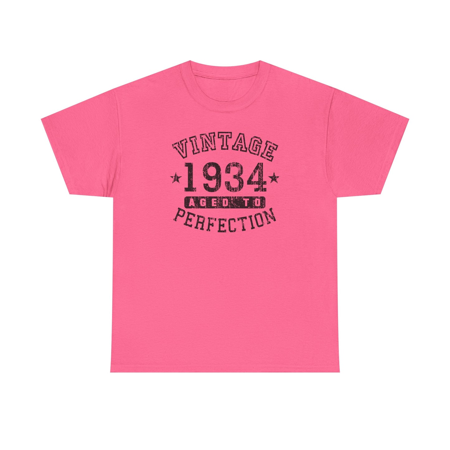 1934 - Adult Unisex Vintage Birth Year Aged To Perfection Birthday T-Shirt