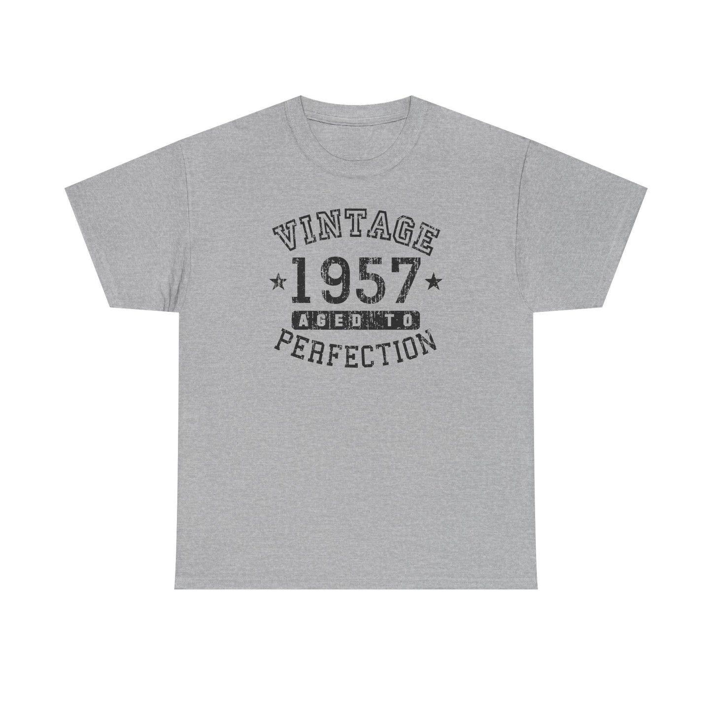1957 - Adult Unisex Vintage Birth Year Aged To Perfection Birthday T-Shirt