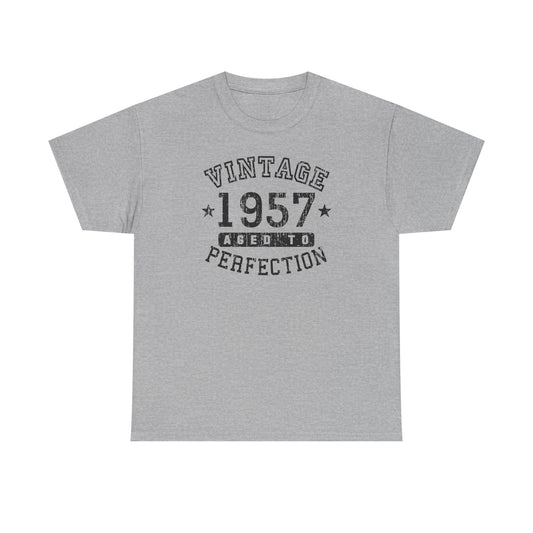 1957 - Adult Unisex Vintage Birth Year Aged To Perfection Birthday T-Shirt