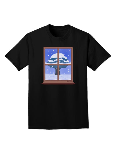 Frosty Window Design Adult Dark T-Shirt-Mens T-Shirt-TooLoud-Black-Small-Davson Sales