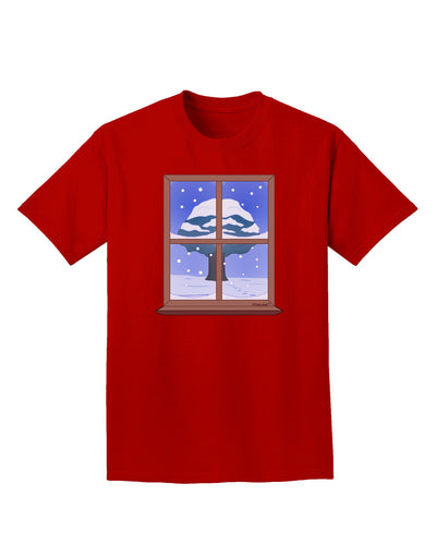 Frosty Window Design Adult Dark T-Shirt-Mens T-Shirt-TooLoud-Red-Small-Davson Sales