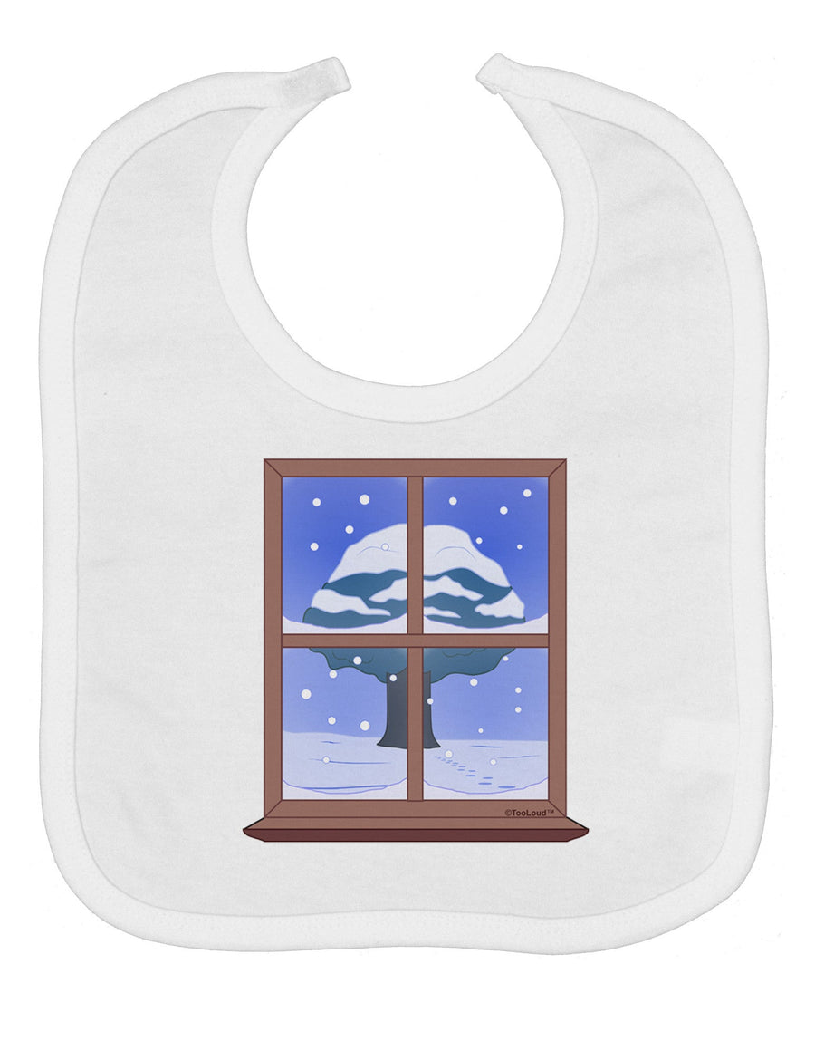 Frosty Window Design Baby Bib