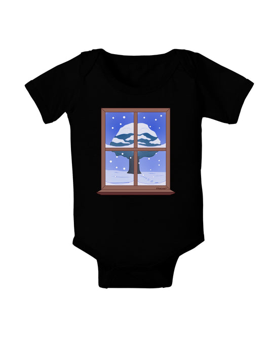 Frosty Window Design Baby Romper Bodysuit Dark-Baby Romper-TooLoud-Black-06-Months-Davson Sales