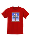 Frosty Window Design Childrens Dark T-Shirt-Childrens T-Shirt-TooLoud-Red-X-Small-Davson Sales