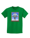 Frosty Window Design Childrens Dark T-Shirt-Childrens T-Shirt-TooLoud-Kelly-Green-X-Small-Davson Sales