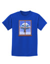 Frosty Window Design Childrens Dark T-Shirt-Childrens T-Shirt-TooLoud-Royal-Blue-X-Small-Davson Sales