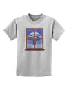 Frosty Window Design Childrens T-Shirt-Childrens T-Shirt-TooLoud-AshGray-X-Small-Davson Sales