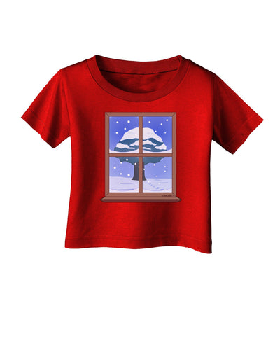 Frosty Window Design Infant T-Shirt Dark-Infant T-Shirt-TooLoud-Clover-Green-06-Months-Davson Sales