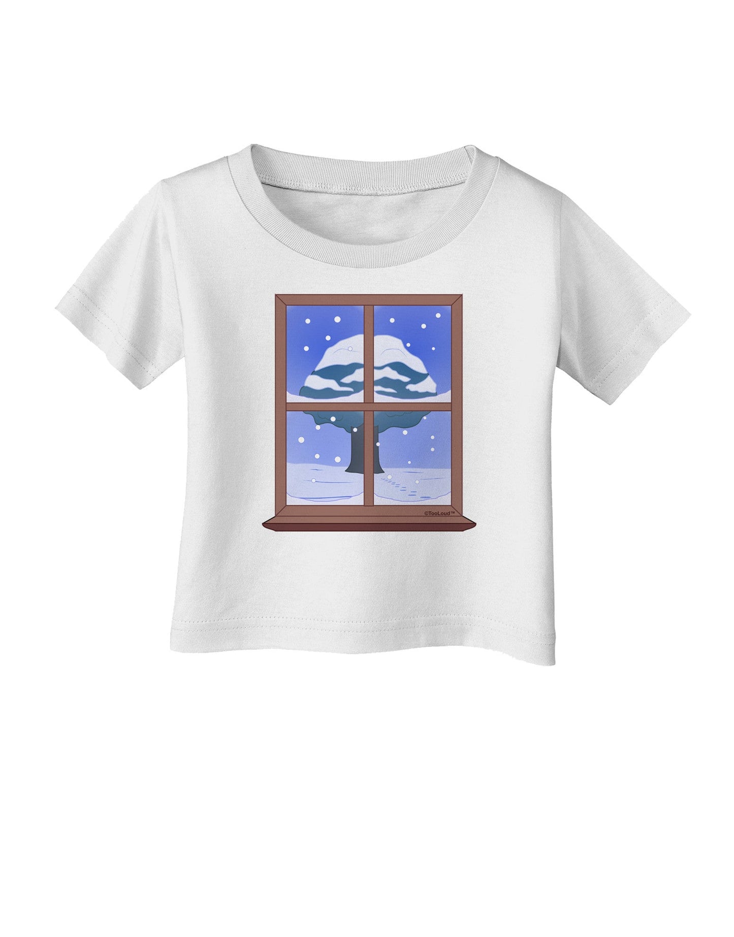 Frosty Window Design Infant T-Shirt-Infant T-Shirt-TooLoud-White-06-Months-Davson Sales