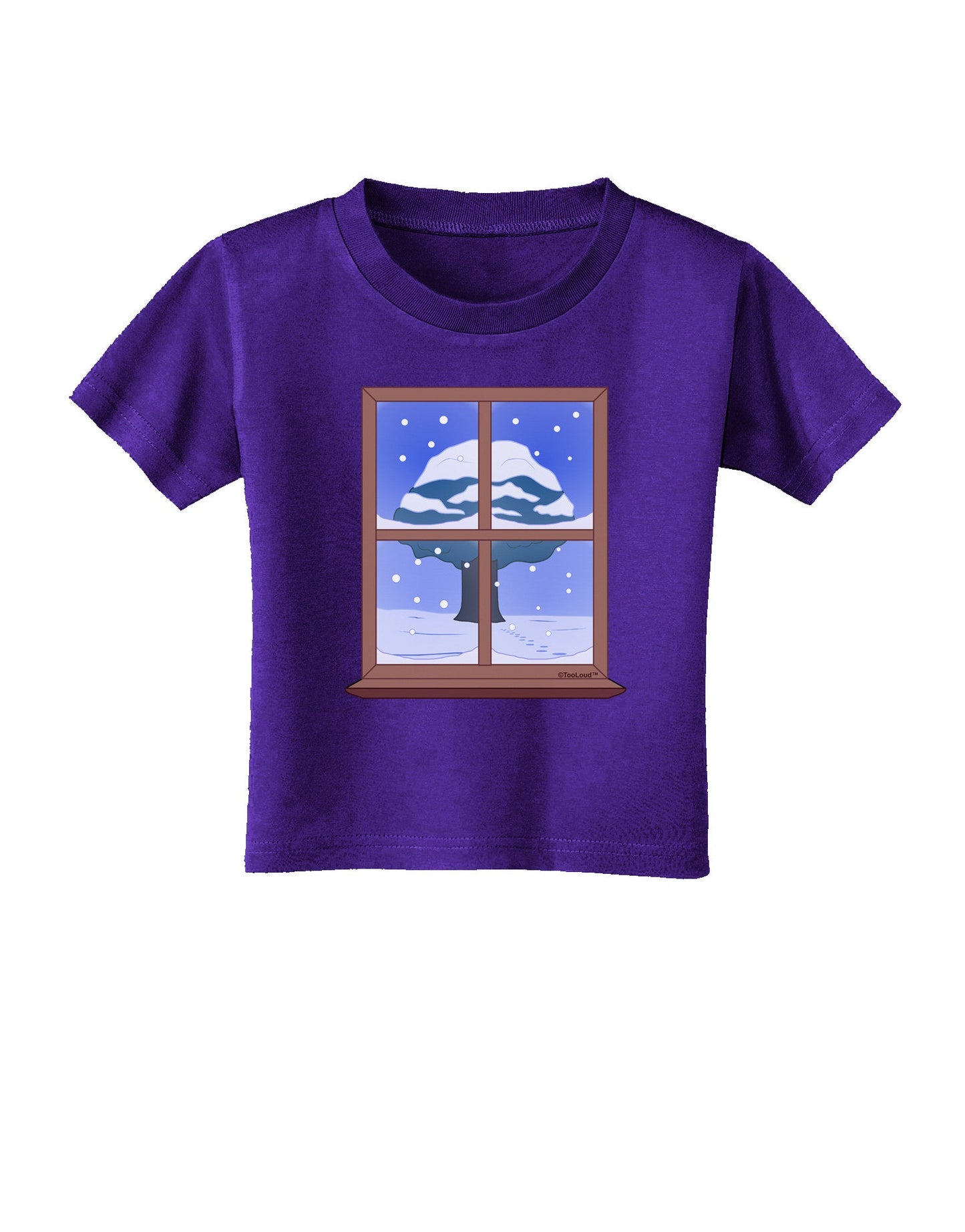 Frosty Window Design Toddler T-Shirt Dark-Toddler T-Shirt-TooLoud-Purple-2T-Davson Sales