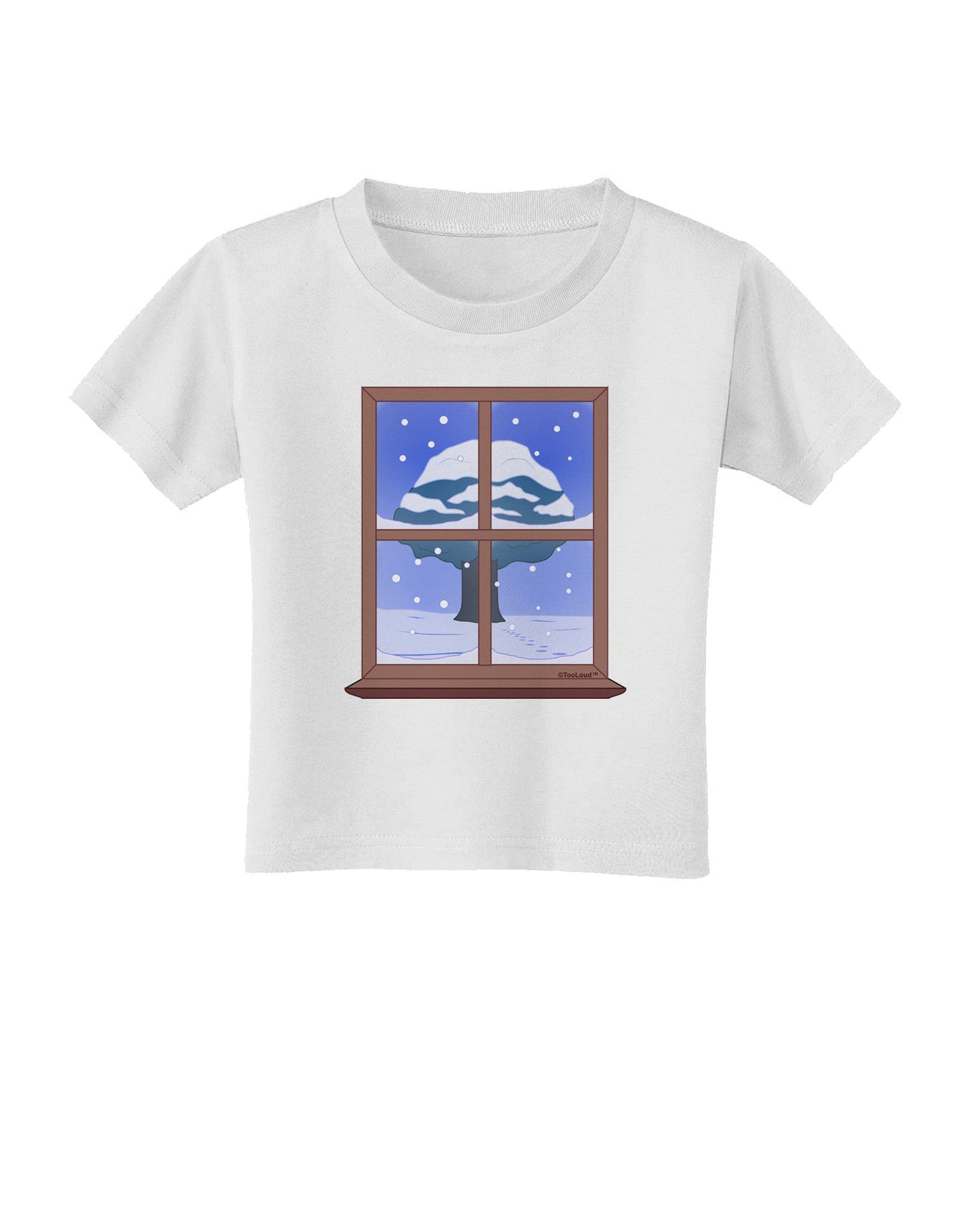Frosty Window Design Toddler T-Shirt-Toddler T-Shirt-TooLoud-White-2T-Davson Sales