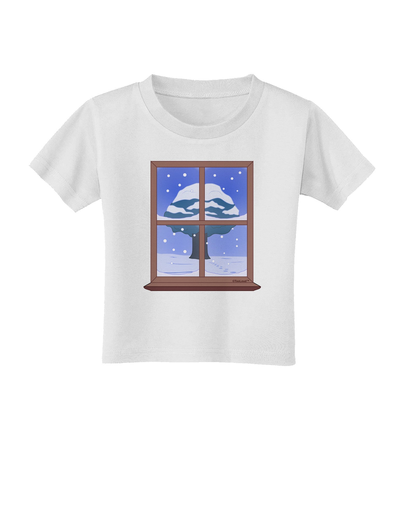 Frosty Window Design Toddler T-Shirt-Toddler T-Shirt-TooLoud-White-2T-Davson Sales