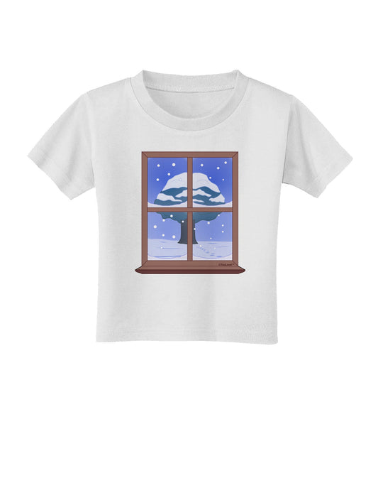 Frosty Window Design Toddler T-Shirt-Toddler T-Shirt-TooLoud-White-2T-Davson Sales