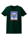 Frosty Window Design Womens Dark T-Shirt-Womens T-Shirt-TooLoud-Forest-Green-Small-Davson Sales