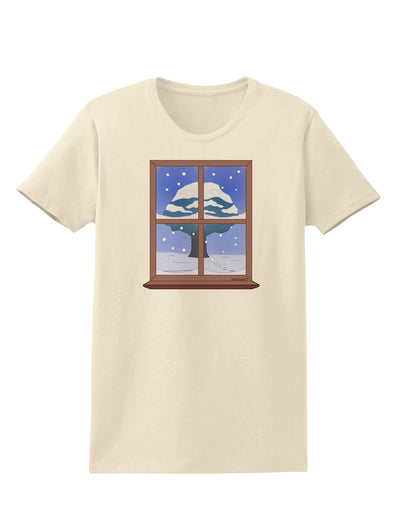 Frosty Window Design Womens T-Shirt-Womens T-Shirt-TooLoud-Natural-X-Small-Davson Sales