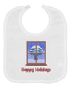 Frosty Window - Happy Holidays Baby Bib