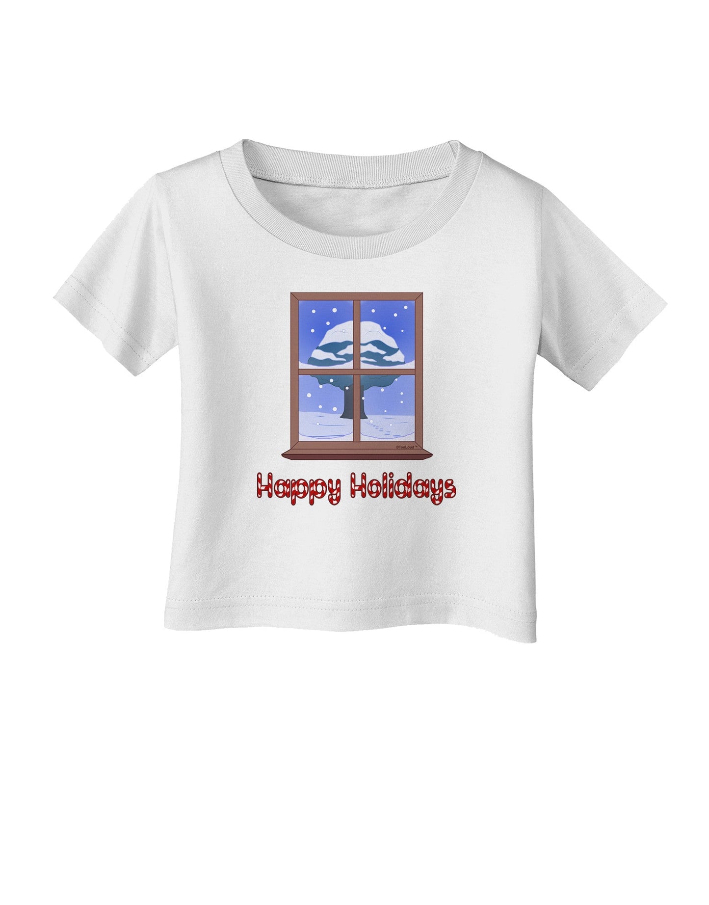 Frosty Window - Happy Holidays Infant T-Shirt-Infant T-Shirt-TooLoud-White-06-Months-Davson Sales