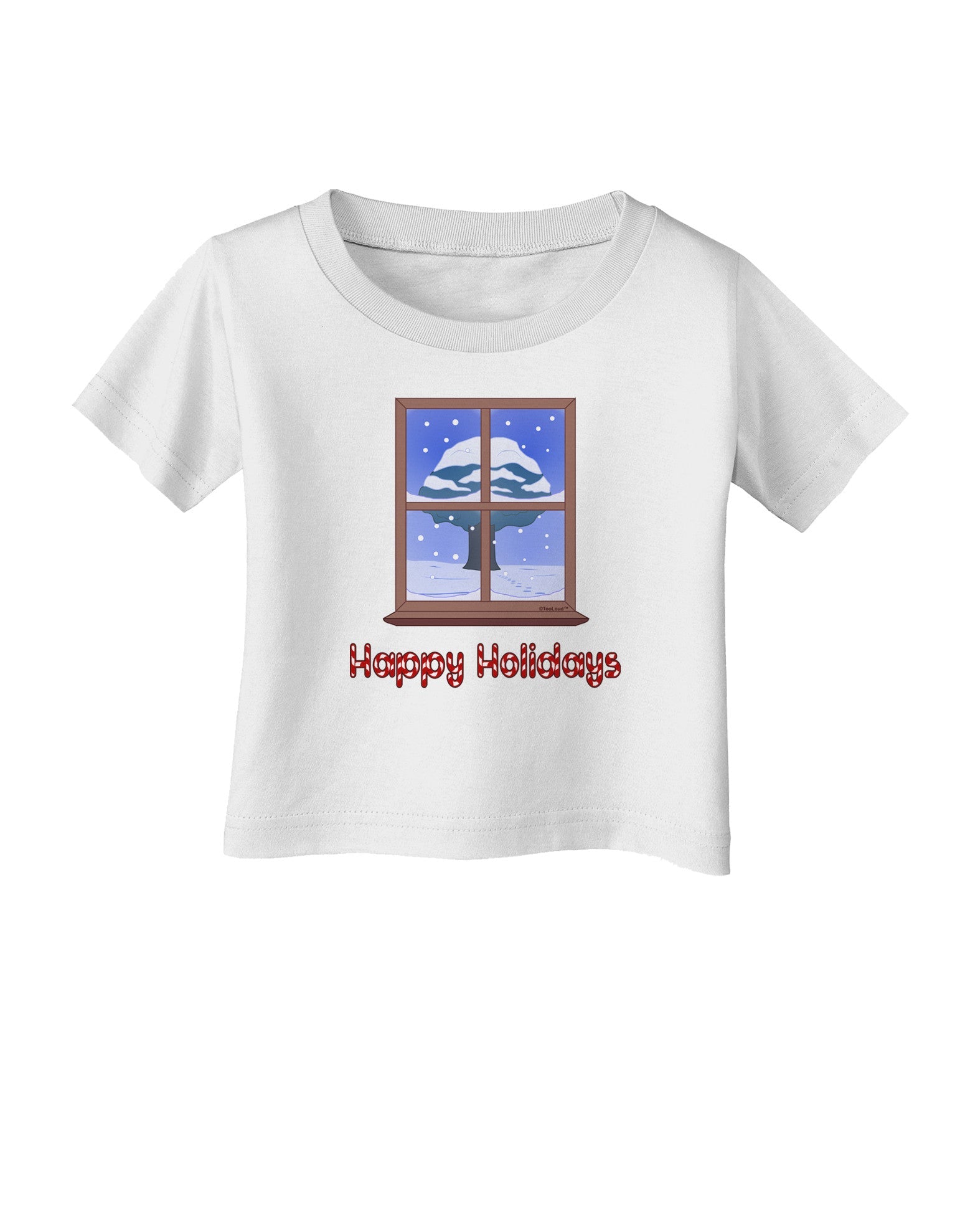 Frosty Window - Happy Holidays Infant T-Shirt-Infant T-Shirt-TooLoud-White-06-Months-Davson Sales