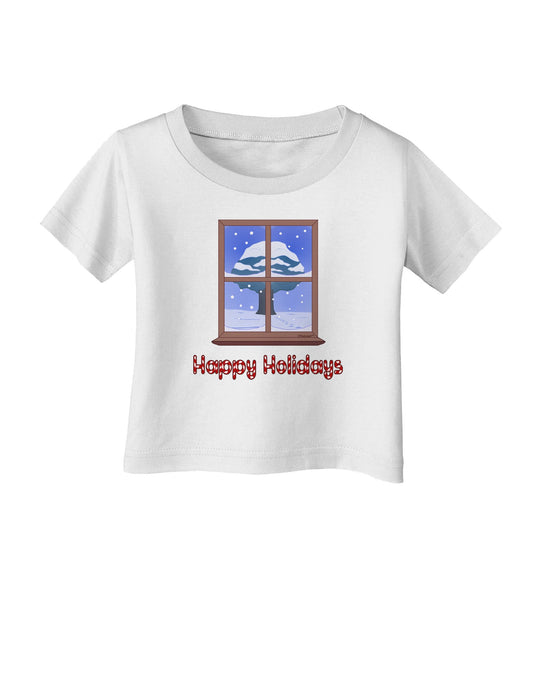 Frosty Window - Happy Holidays Infant T-Shirt-Infant T-Shirt-TooLoud-White-06-Months-Davson Sales