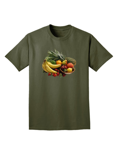Fruit Basket Still Life Adult Dark T-Shirt-Mens T-Shirt-TooLoud-Military-Green-Small-Davson Sales