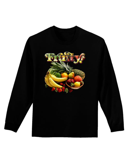 Fruity Fruit Basket 2 Adult Long Sleeve Dark T-Shirt-TooLoud-Black-Small-Davson Sales