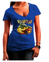 Fruity Fruit Basket 2 Juniors V-Neck Dark T-Shirt-Womens V-Neck T-Shirts-TooLoud-Royal-Blue-Juniors Fitted Small-Davson Sales