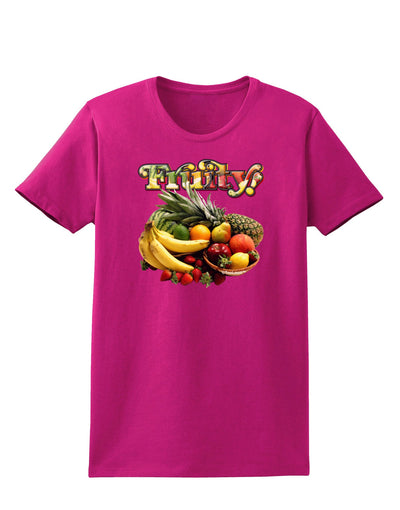 Fruity Fruit Basket 2 Womens Dark T-Shirt-TooLoud-Hot-Pink-Small-Davson Sales