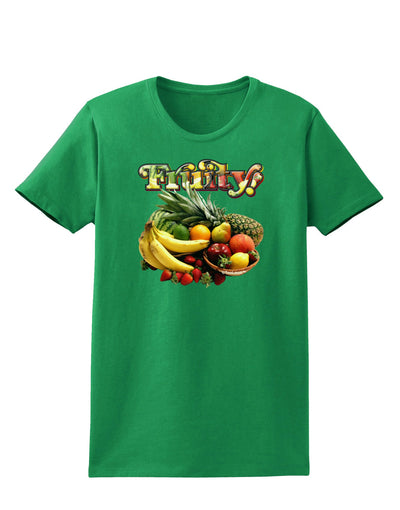 Fruity Fruit Basket 2 Womens Dark T-Shirt-TooLoud-Kelly-Green-X-Small-Davson Sales