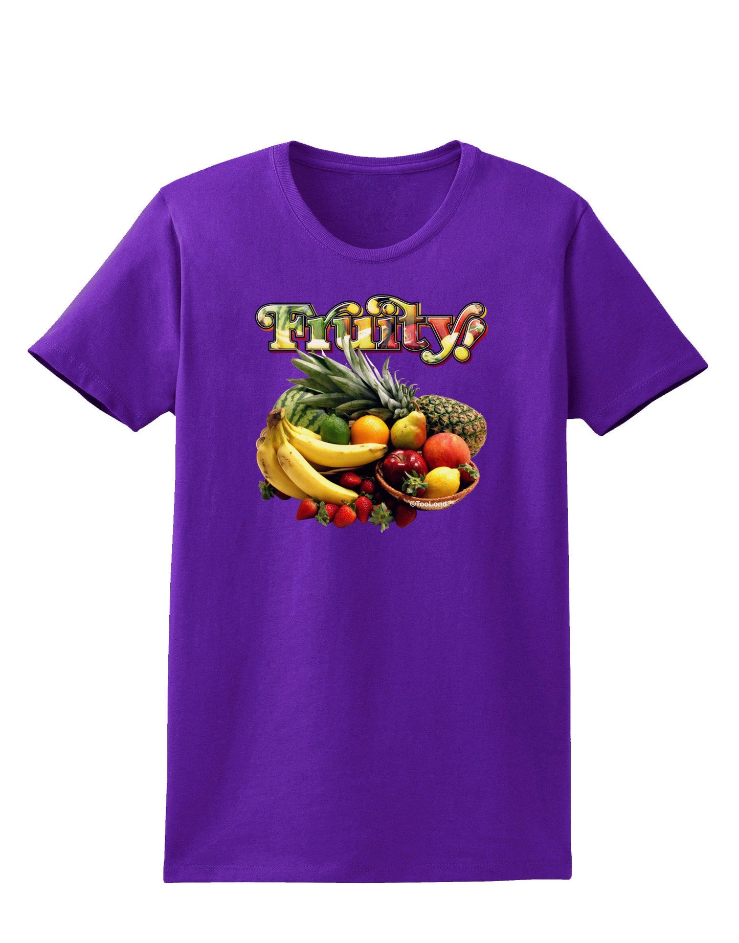 Fruity Fruit Basket 2 Womens Dark T-Shirt-TooLoud-Purple-X-Small-Davson Sales