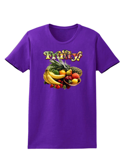 Fruity Fruit Basket 2 Womens Dark T-Shirt-TooLoud-Purple-X-Small-Davson Sales