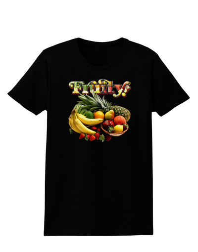 Fruity Fruit Basket 2 Womens Dark T-Shirt-TooLoud-Black-X-Small-Davson Sales