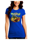 Fruity Fruit Basket Juniors Crew Dark T-Shirt-T-Shirts Juniors Tops-TooLoud-Royal-Blue-Juniors Fitted Small-Davson Sales