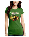 Fruity Fruit Basket Juniors Crew Dark T-Shirt-T-Shirts Juniors Tops-TooLoud-Kiwi-Green-Juniors Fitted Small-Davson Sales