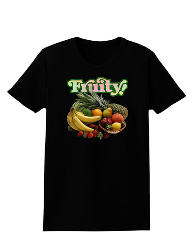 Fruity Fruit Basket Womens Dark T-Shirt-TooLoud-Black-X-Small-Davson Sales