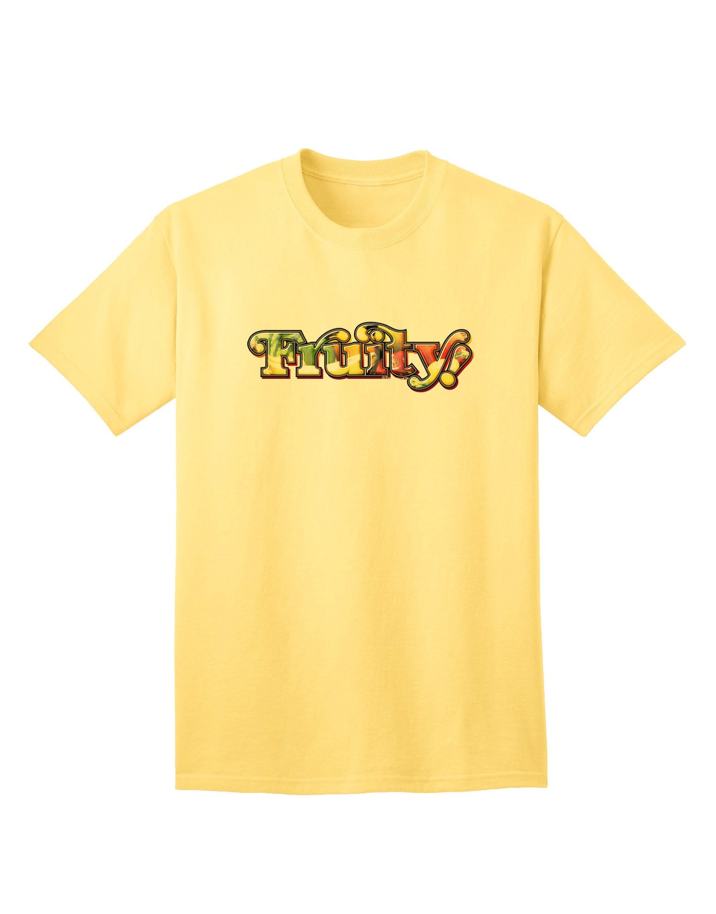 Fruity Text Premium Adult T-Shirt Collection-Mens T-shirts-TooLoud-Yellow-Small-Davson Sales