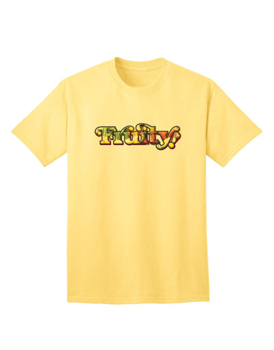 Fruity Text Premium Adult T-Shirt Collection-Mens T-shirts-TooLoud-Yellow-Small-Davson Sales