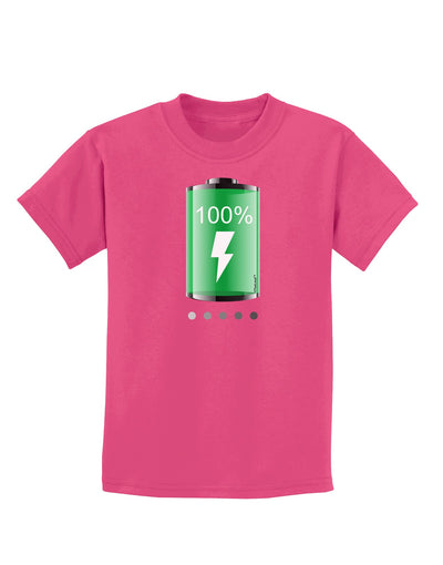 Full Energy 100 Percent Childrens Dark T-Shirt-Childrens T-Shirt-TooLoud-Sangria-X-Small-Davson Sales