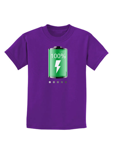 Full Energy 100 Percent Childrens Dark T-Shirt-Childrens T-Shirt-TooLoud-Purple-X-Small-Davson Sales