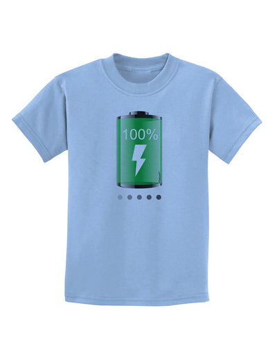 Full Energy 100 Percent Childrens T-Shirt-Childrens T-Shirt-TooLoud-Light-Blue-X-Small-Davson Sales