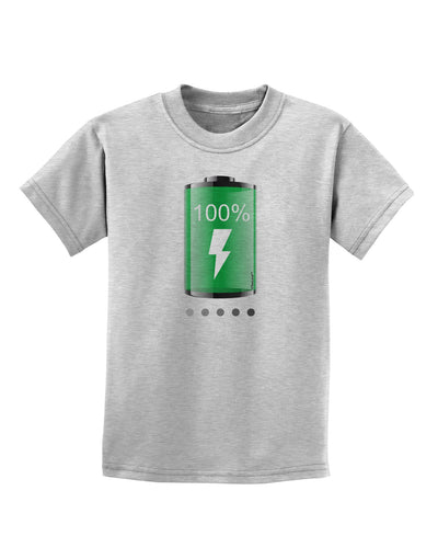 Full Energy 100 Percent Childrens T-Shirt-Childrens T-Shirt-TooLoud-AshGray-X-Small-Davson Sales