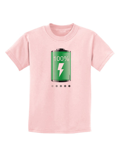 Full Energy 100 Percent Childrens T-Shirt-Childrens T-Shirt-TooLoud-PalePink-X-Small-Davson Sales