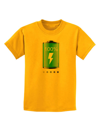 Full Energy 100 Percent Childrens T-Shirt-Childrens T-Shirt-TooLoud-Gold-X-Small-Davson Sales