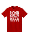 Full of Irish Cheer and Green Beer Adult Dark T-Shirt by TooLoud-Mens T-Shirt-TooLoud-Red-Small-Davson Sales